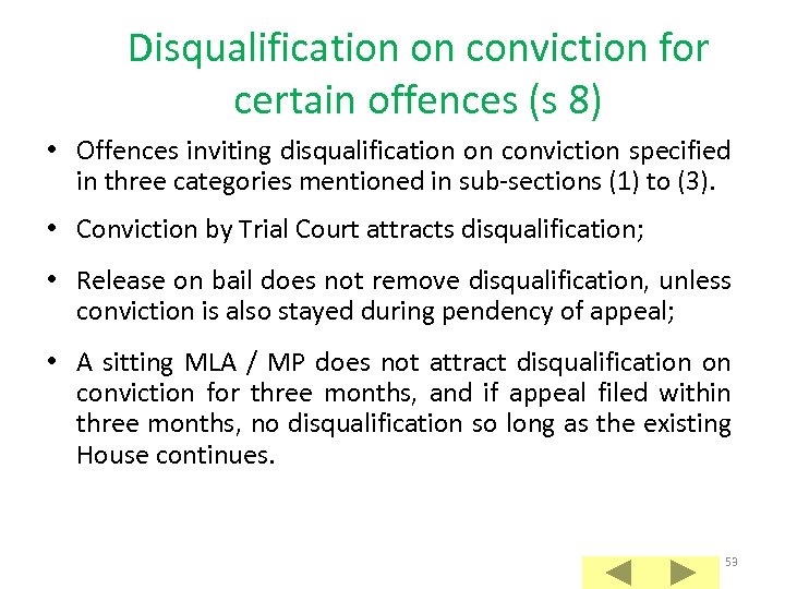 Disqualification on conviction for certain offences (s 8) • Offences inviting disqualification on conviction
