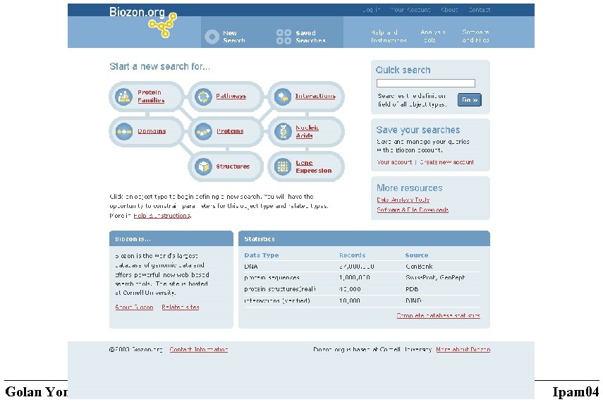 Golan Yona, Cornell University Ipam 04 
