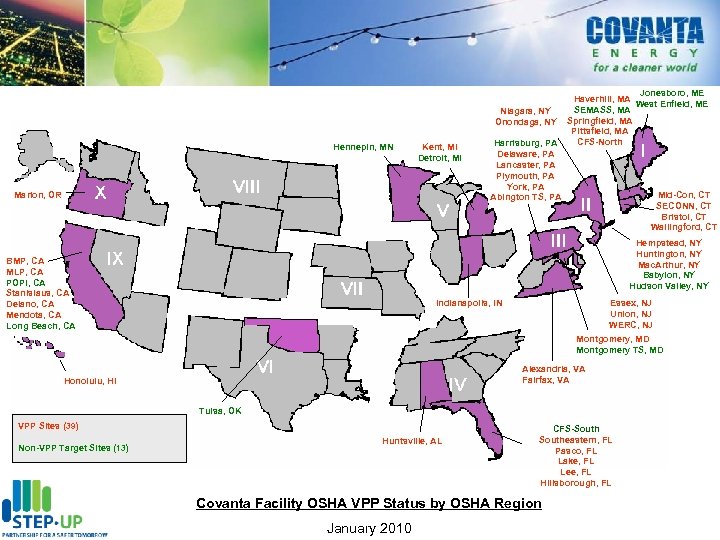 Niagara, NY Onondaga, NY Hennepin, MN Kent, MI Detroit, MI Marion, OR Harrisburg, PA