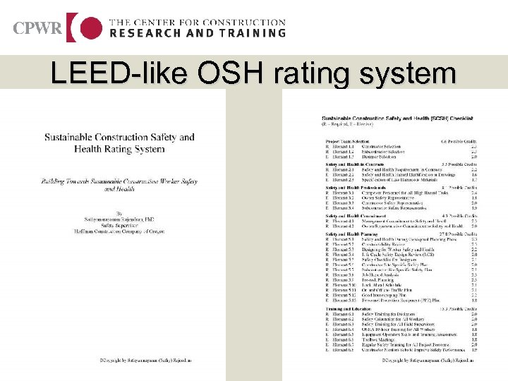 LEED-like OSH rating system 