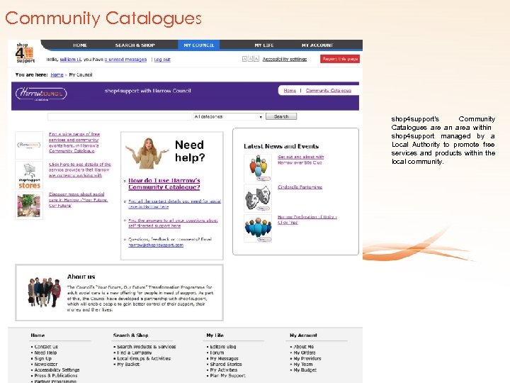 Community Catalogues shop 4 support’s Community Catalogues are an area within shop 4 support