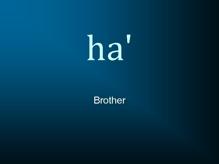 ha' Brother 