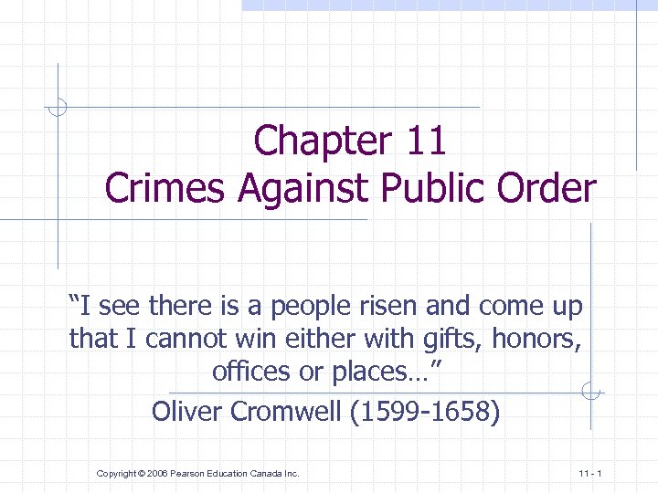 Chapter 11 Crimes Against Public Order “I see there is a people risen and