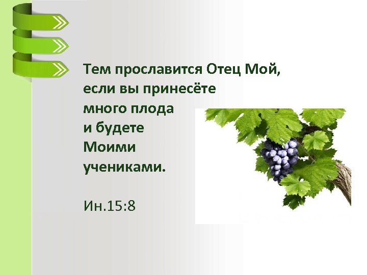 Тем прославится Отец Мой, если вы принесёте много плода и будете Моими учениками. Ин.