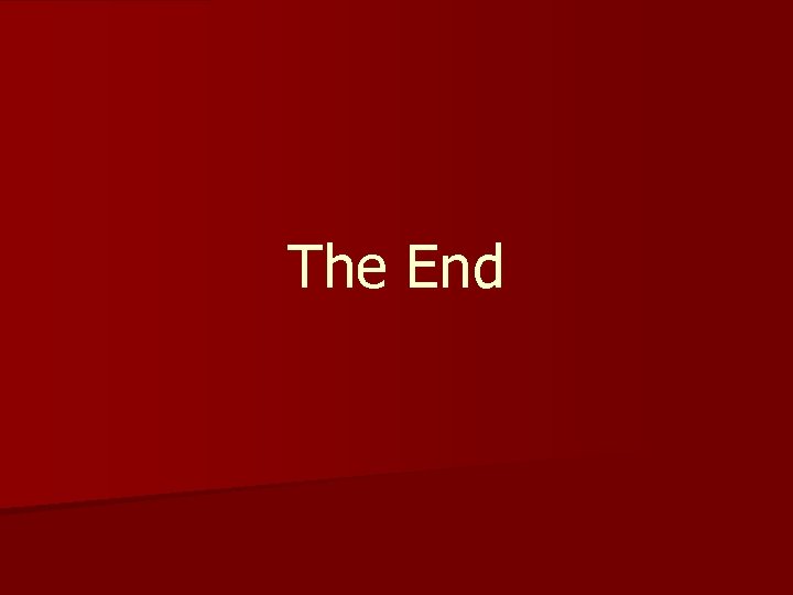 The End 