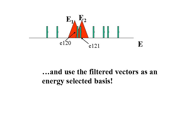 E 1 E 2 e 120 e 121 E …and use the filtered vectors