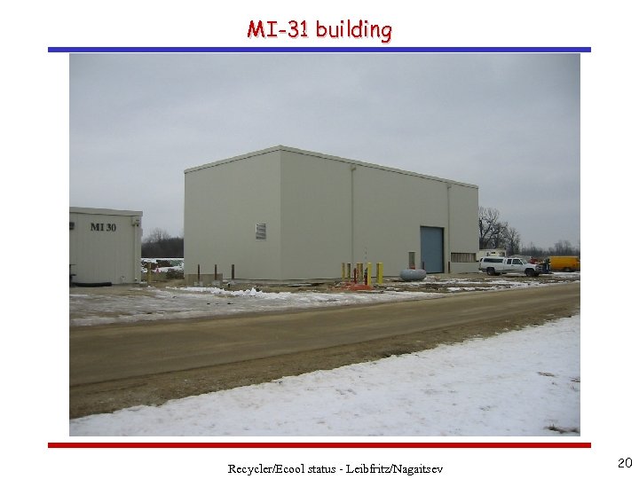 MI-31 building Recycler/Ecool status - Leibfritz/Nagaitsev 20 