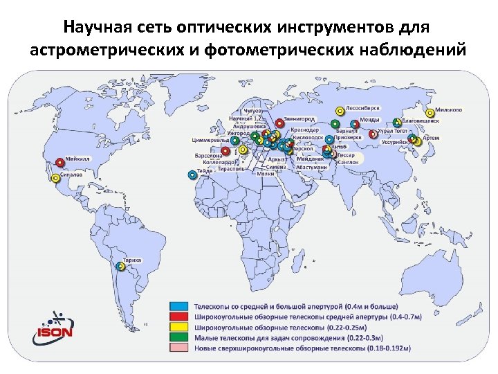 Научная сеть оптических инструментов для астрометрических и фотометрических наблюдений 
