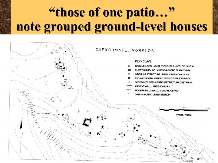 “those of one patio…” note grouped ground-level houses M. E. Smith, Archaeological Research (1992)