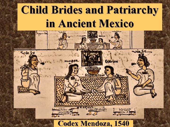 Child Brides and Patriarchy in Ancient Mexico Codex Mendoza, 1540 