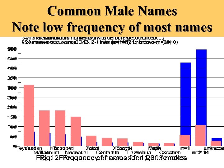 Common Male Names Note low frequency of most names 