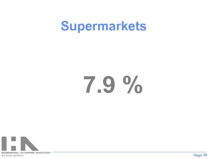 Supermarkets 7. 9 % Page 38 