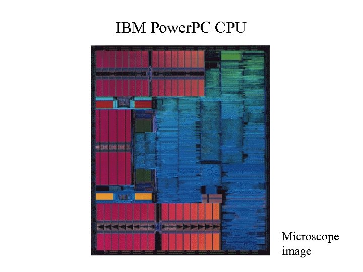 IBM Power. PC CPU Microscope image 