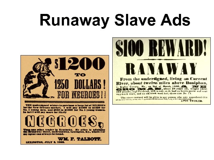 Runaway Slave Ads 
