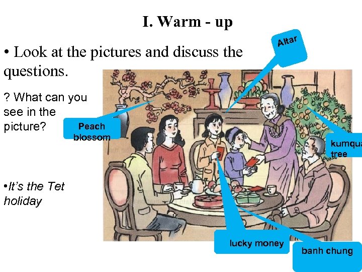 I. Warm - up • Look at the pictures and discuss the questions. r