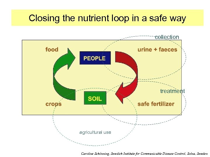Closing the nutrient loop in a safe way collection treatment agricultural use Caroline Schönning,
