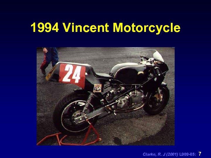 1994 Vincent Motorcycle Clarke, R. J (2001) L 909 -05: 7 