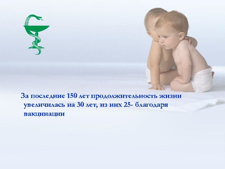 За последние 150 лет продолжительность жизни увеличилась на 30 лет, из них 25 -