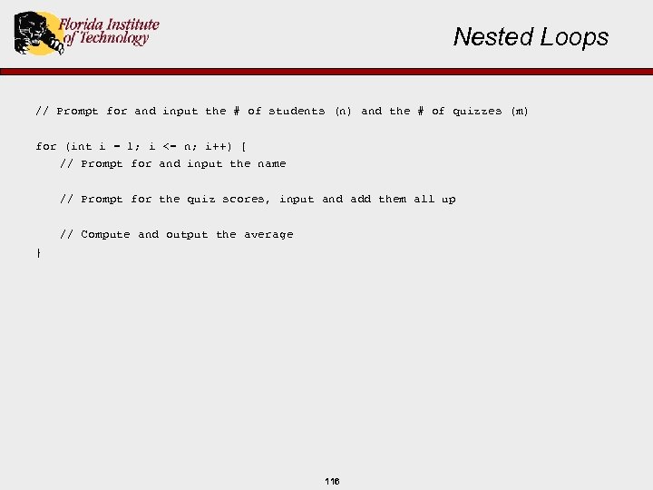 Nested Loops // Prompt for and input the # of students (n) and the