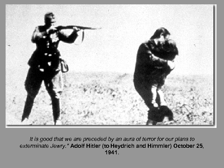 It is good that we are preceded by an aura of terror for our