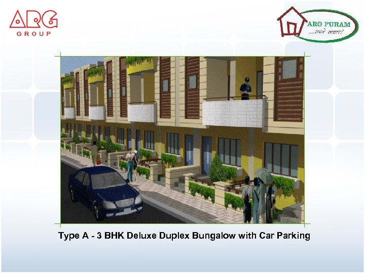 Type A - 3 BHK Deluxe Duplex Bungalow with Car Parking 