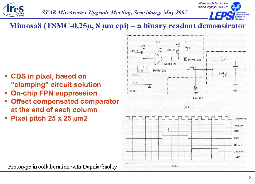 Wojciech Dulinski dulinski@lepsi. in 2 p 3. fr STAR Microvertex Upgrade Meeting, Strasbourg, May