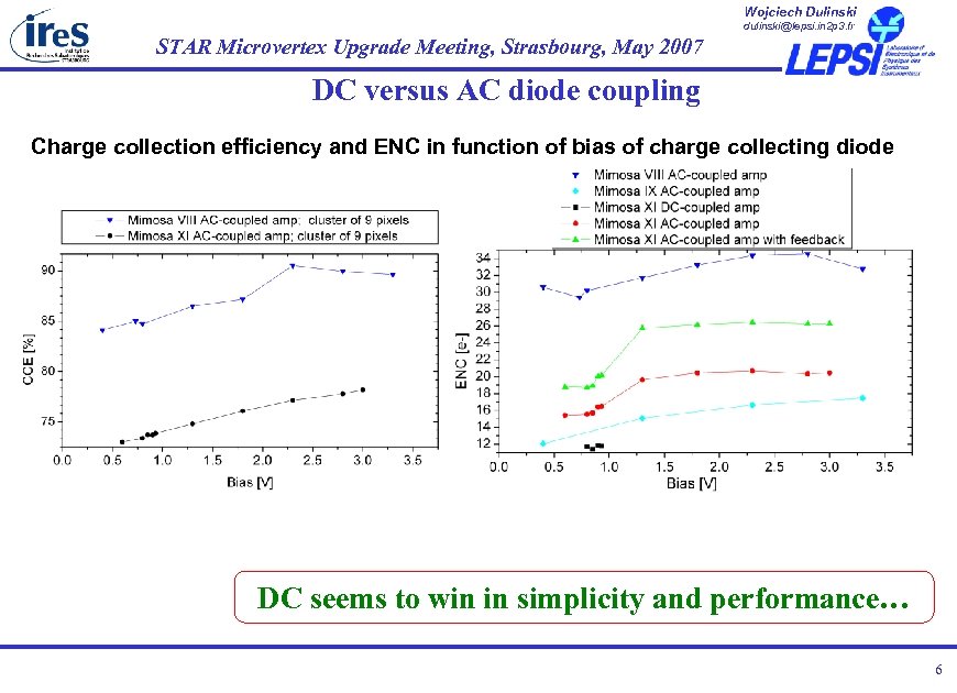 Wojciech Dulinski dulinski@lepsi. in 2 p 3. fr STAR Microvertex Upgrade Meeting, Strasbourg, May