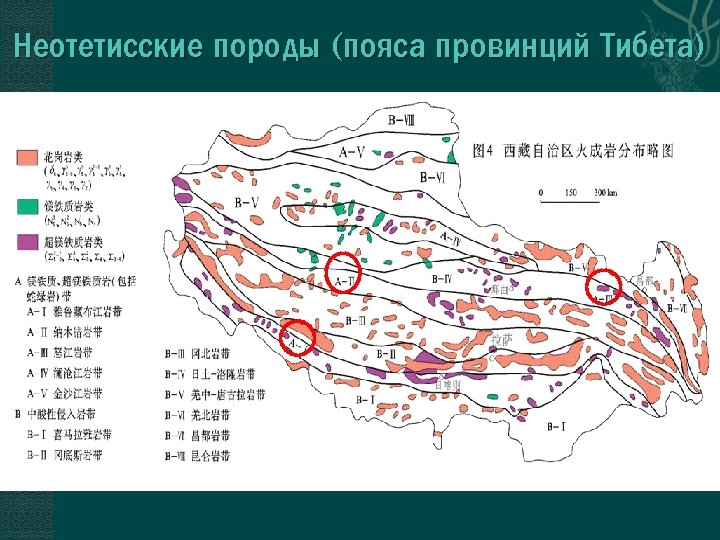 Неотетисские породы (пояса провинций Тибета) 