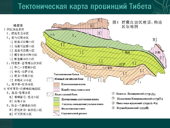 Китая карта тектоническая