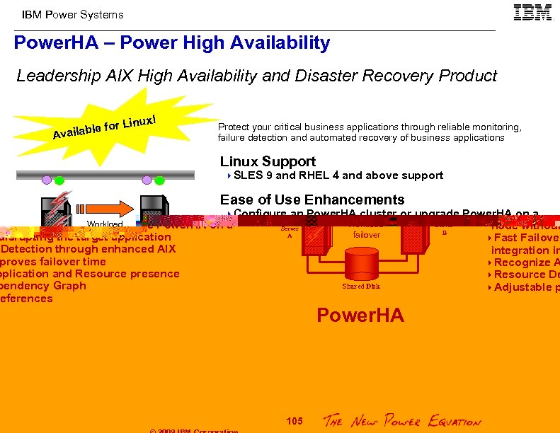 IBM Power Systems Power. HA – Power High Availability Leadership AIX High Availability and