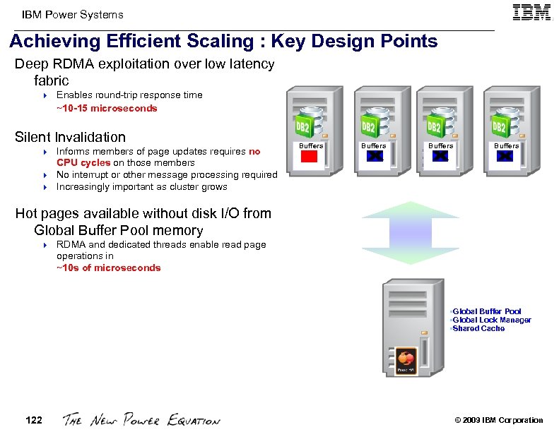 IBM Power Systems Achieving Efficient Scaling : Key Design Points Deep RDMA exploitation over