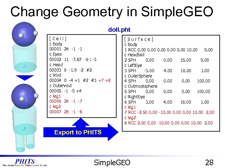 Change Geometry in Simple. GEO doll. pht [Cell] c Body 00001 26 -1 -1