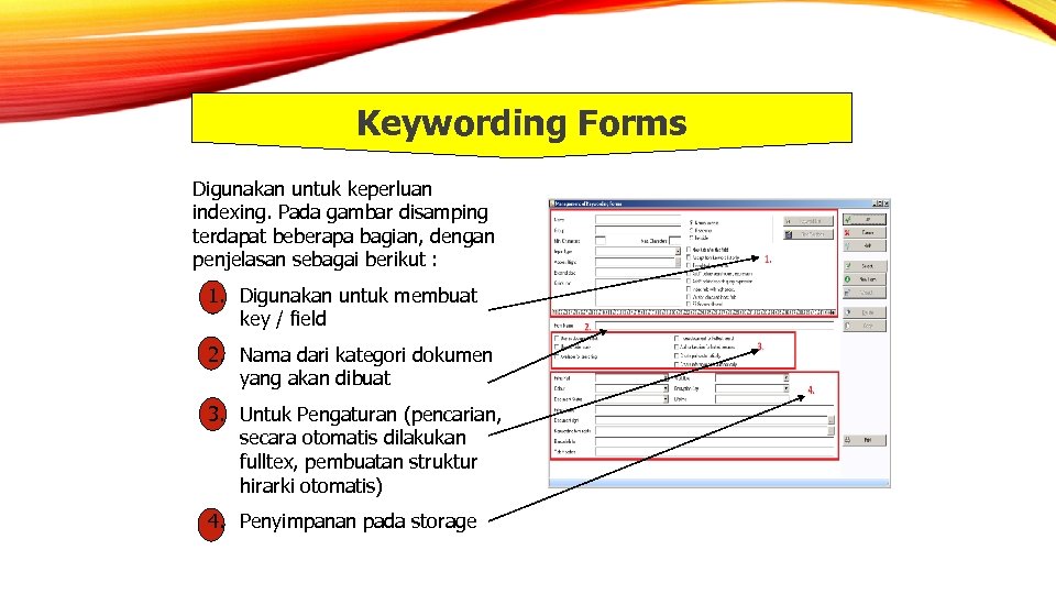 Key field. Keywording.