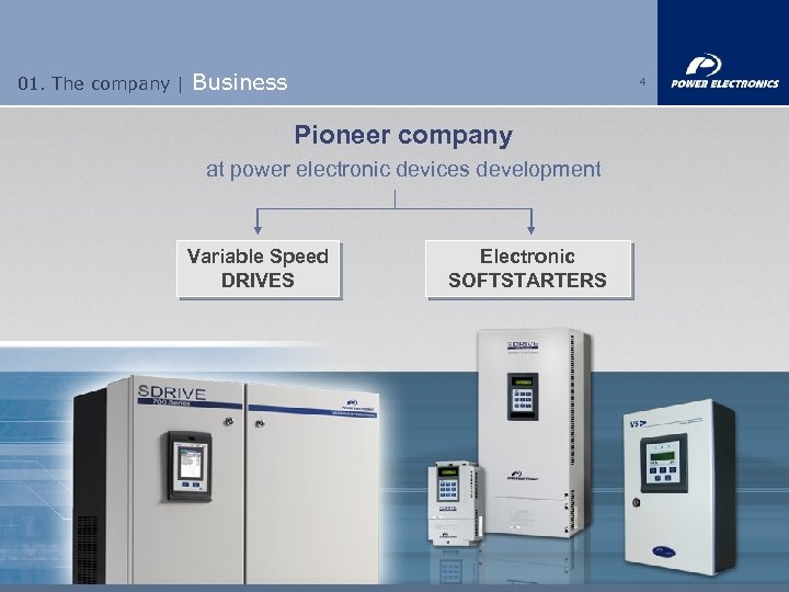 01. The company | Business 4 Pioneer company at power electronic devices development Variable