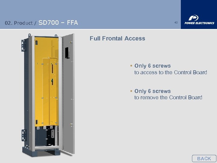 02. Product / SD 700 – FFA 40 Full Frontal Access § Only 6