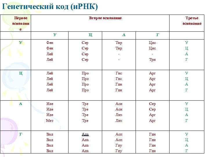 Таблица генетического кода ирнк. Генетический код ИРНК. Таблица генетического кода и-РНК А У Г Ц. Генетический код ИРНК второе основание. Таблица генетического кода и-РНК ЕГЭ.