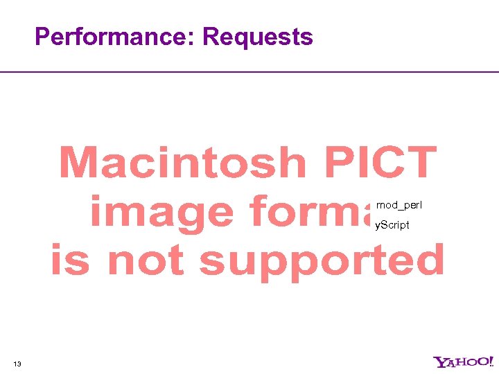 Performance: Requests mod_perl y. Script 13 