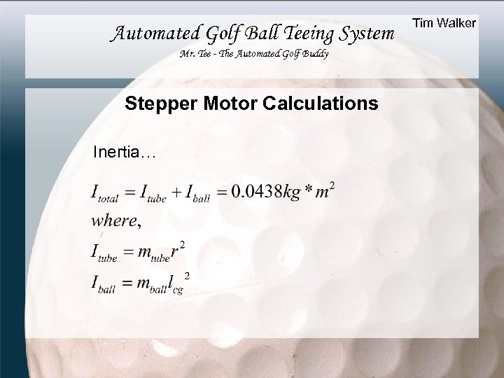 Automated Golf Ball Teeing System Mr. Tee - The Automated Golf Buddy Stepper Motor