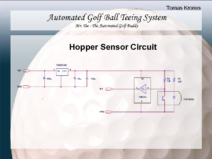 Tomas Krones Automated Golf Ball Teeing System Mr. Tee - The Automated Golf Buddy