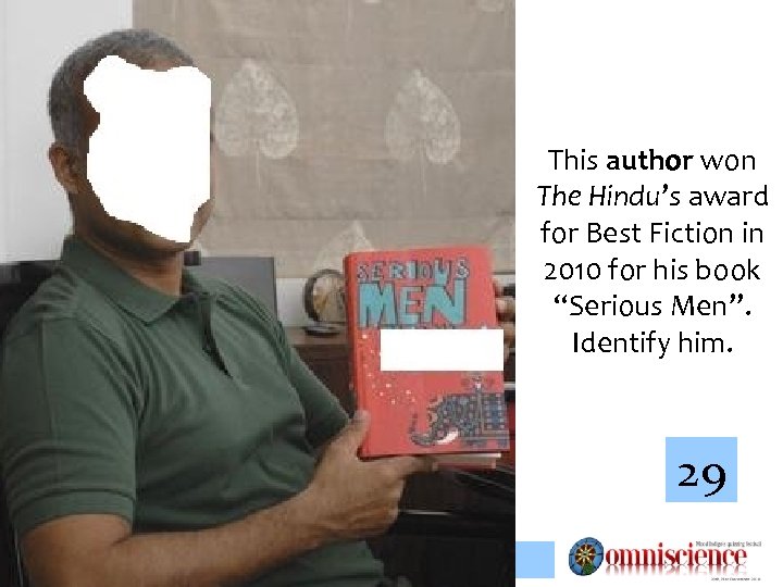 This author won The Hindu’s award for Best Fiction in 2010 for his book