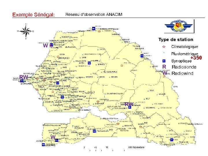 Exemple Sénégal: W +350 R Radiosonde W Radiowind RW Data void area , need
