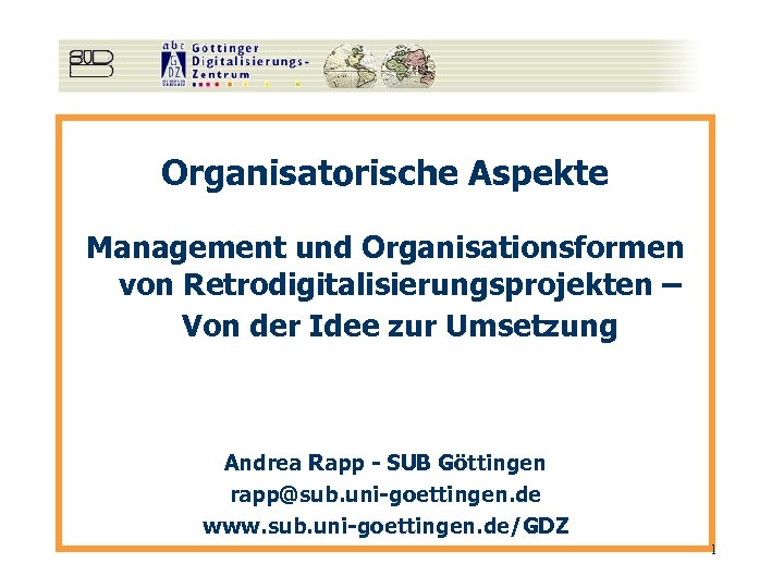 Organisatorische Aspekte Management Und Organisationsformen Von ...