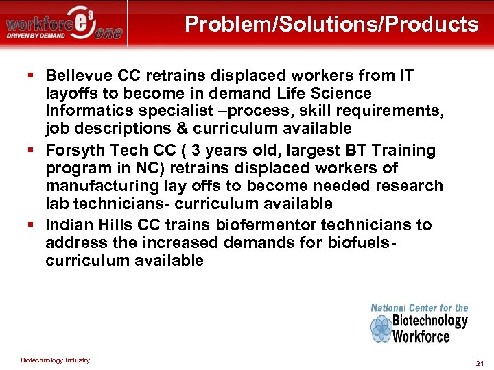 Problem/Solutions/Products § Bellevue CC retrains displaced workers from IT layoffs to become in demand