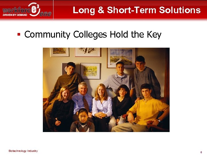 Long & Short-Term Solutions § Community Colleges Hold the Key Biotechnology Industry 8 