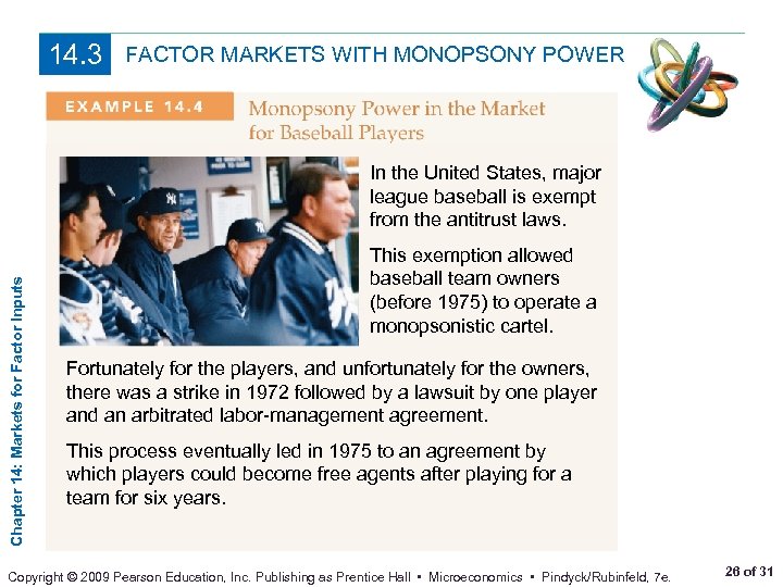 14. 3 FACTOR MARKETS WITH MONOPSONY POWER Chapter 14: Markets for Factor Inputs In