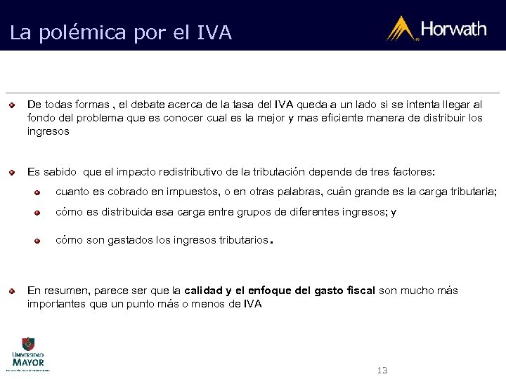 La polémica por el IVA De todas formas , el debate acerca de la