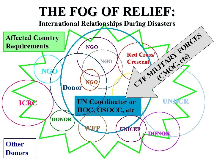 THE FOG OF RELIEF: International Relationships During Disasters Affected Country Requirements ES C NGO