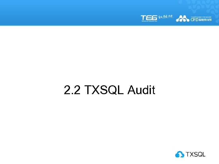 2. 2 TXSQL Audit 