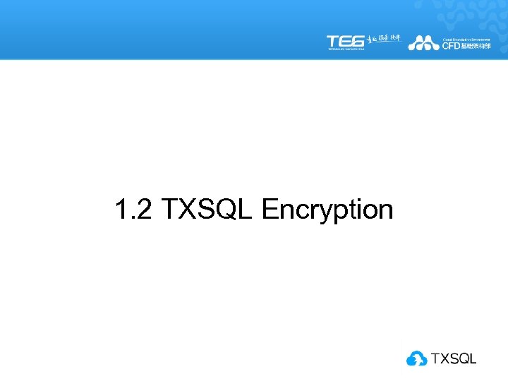 1. 2 TXSQL Encryption 