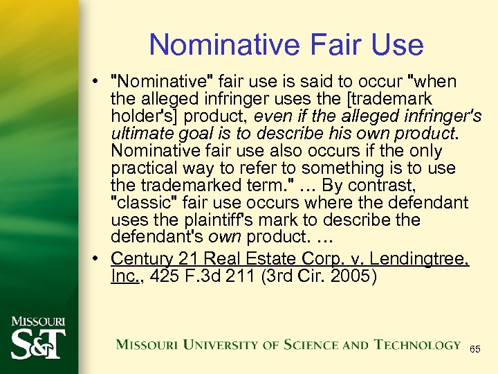 Nominative Fair Use • 